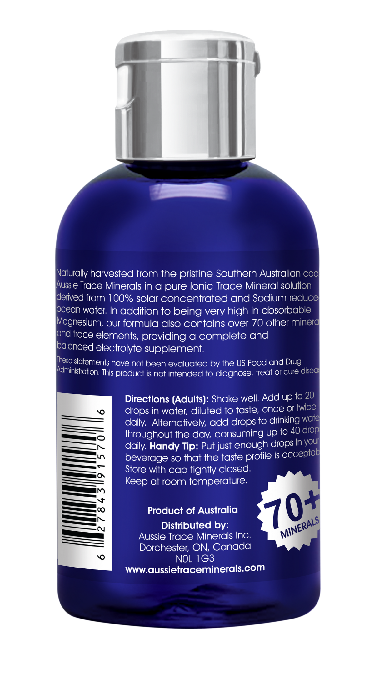 Aussie Trace Minerals – Organic Peppermint Liquid Electrolytes