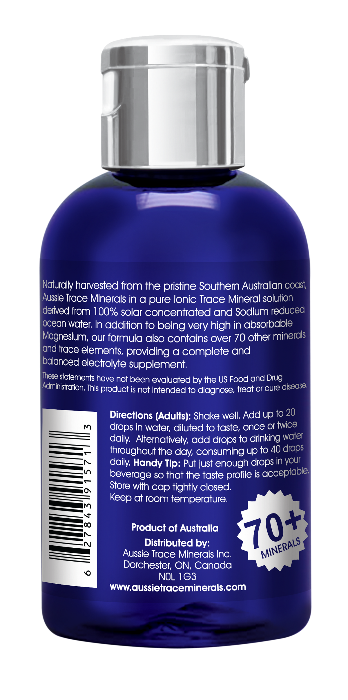 Aussie Trace Minerals – Organic Lemon Lime Liquid Electrolytes