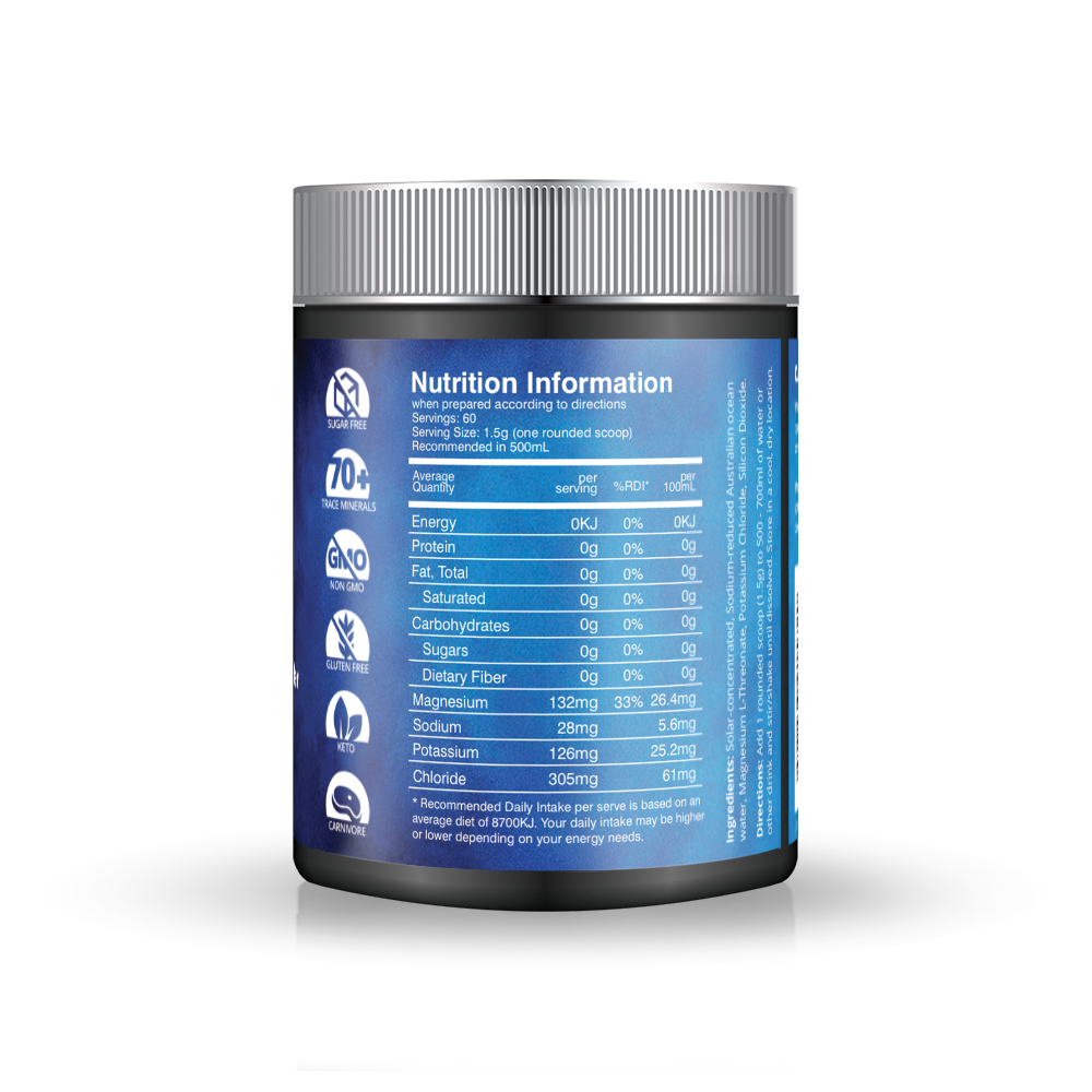 AU - Complete Ocean Electrolyte Powder with Magnesium L-Threonate - 60 servings